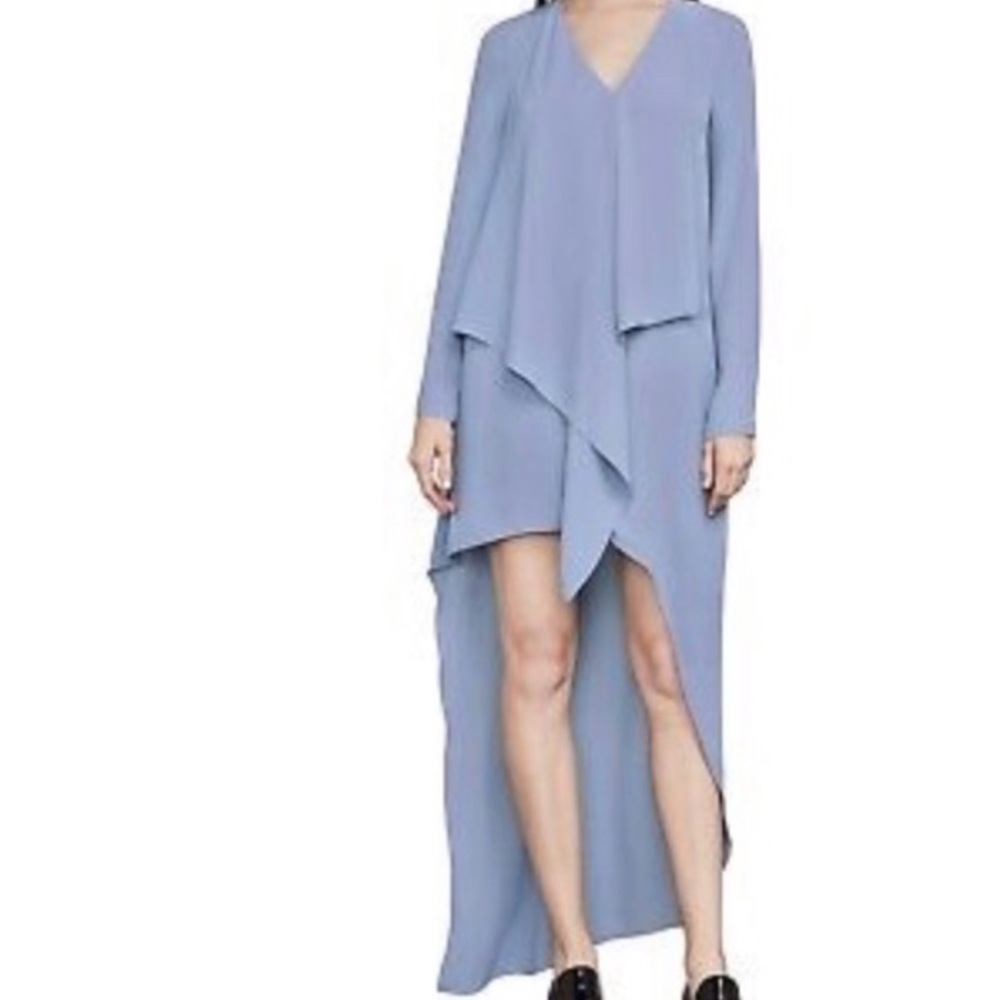 BCBG blue high low dress